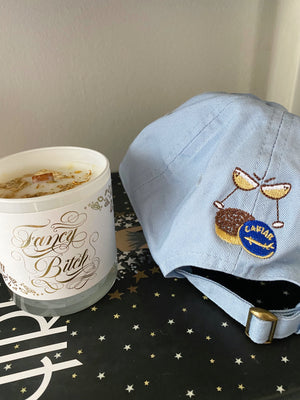 Extra Fancy Embroidered Hat and Luxury Candle Bundle - SAVE $16