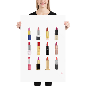 Designer Lipstick Illustration Art Print