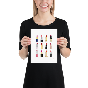 Designer Lipstick Illustration Art Print