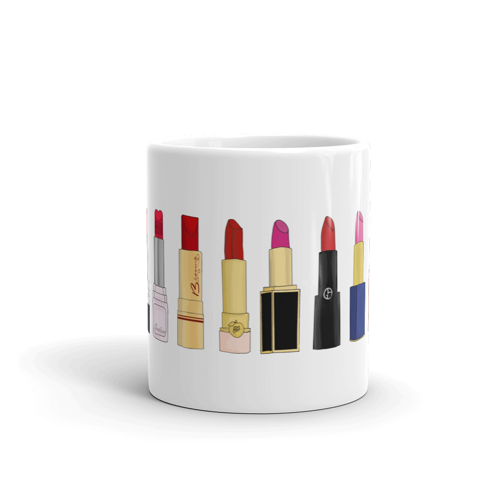 Designer Lipstick Illustration Mug
