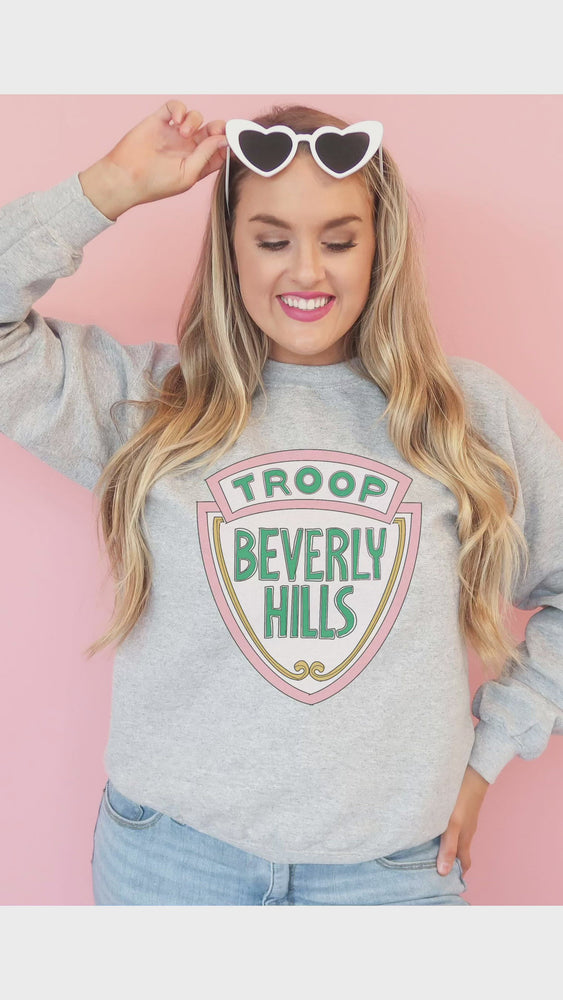 
            
                Load and play video in Gallery viewer, Troop Beverly Hills Merit Badge Sweatshirt | Troop Beverly Hills Logo Sweatshirt
            
        