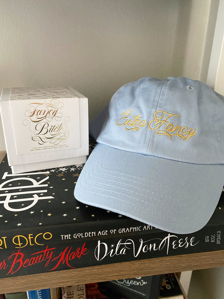 Extra Fancy Embroidered Hat and Luxury Candle Bundle - SAVE $16