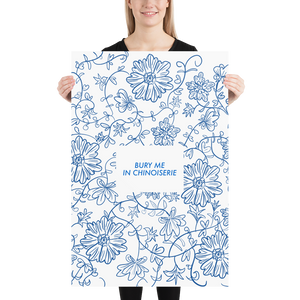 
            
                Load image into Gallery viewer, Bury Me In Chinoiserie Art Print | Blue and White Chinoiserie Wall Art
            
        