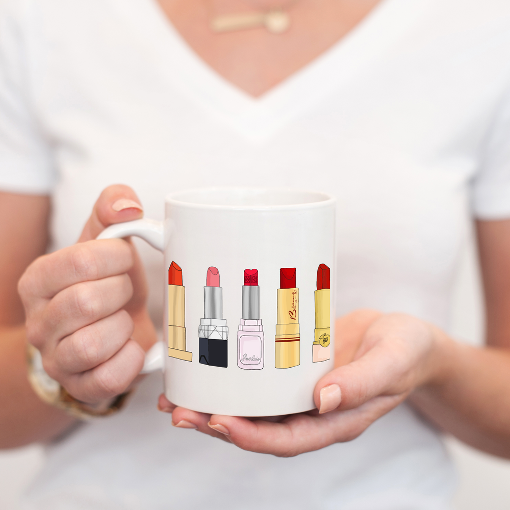 
            
                Load image into Gallery viewer, Designer Lipstick Illustration Mug
            
        