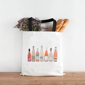 
            
                Load image into Gallery viewer, Rosé Bottle Illustration Tote Bag
            
        