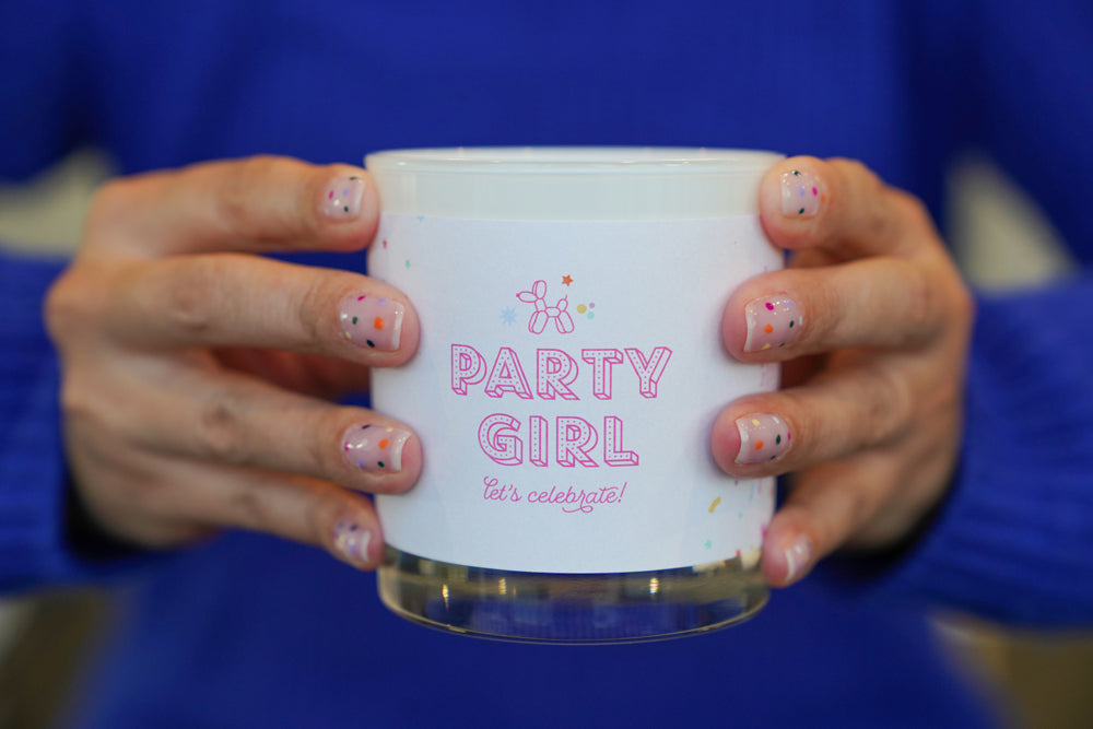 Party Girl Luxury Candle | Designed with Leonora Benza of Yellow Heart Art