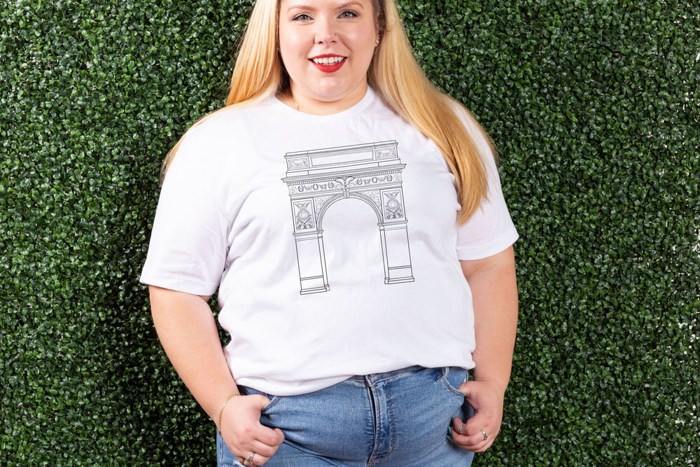 
            
                Load image into Gallery viewer, Washington Square Arch NYC Illustration Tee
            
        