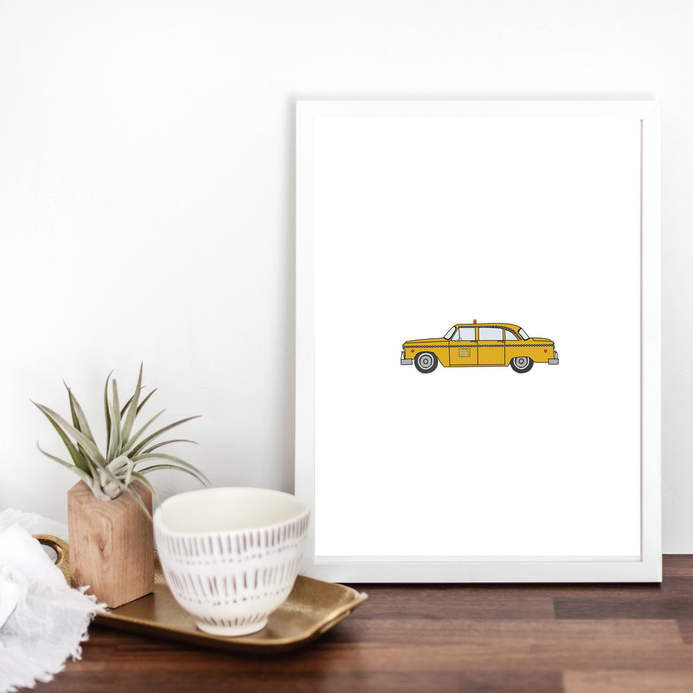 
            
                Load image into Gallery viewer, Vintage NYC Checker Cab Art Print
            
        