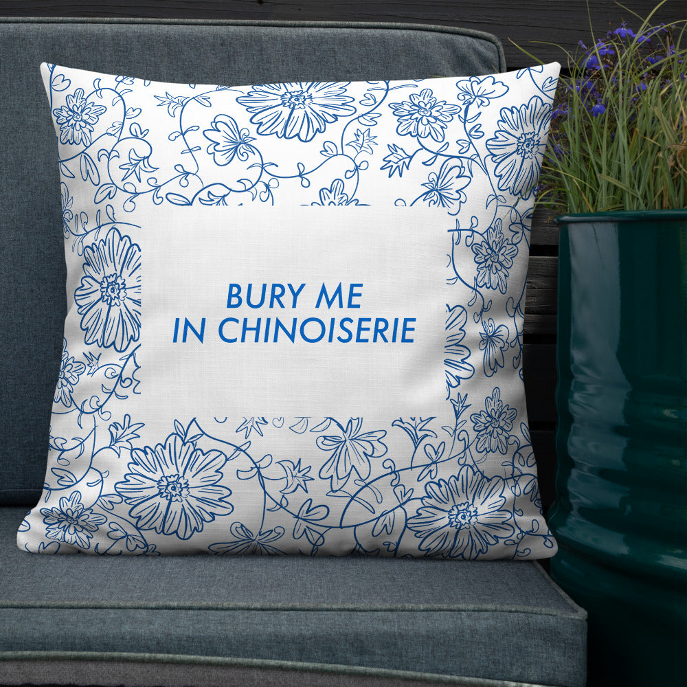 Bury Me In Chinoiserie Pillow | Chinoiserie Chic Pillow